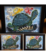 Handcrafted Quilled Paper Art Green Turtle - $34.30 CAD