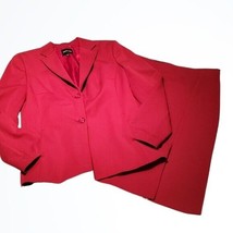 Fabrizio Gianni 2 Piece Red Blazer Pencil Skirt Business Professional Su... - $94.05