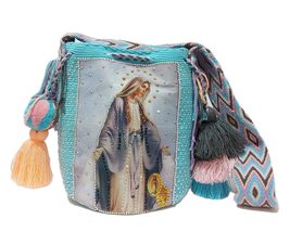 Handmade Wayuu with Beaded Decoration Tote Bag, Woven Mochila, Colombian... - $2,283.39 MXN