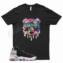 Black DRIPPY T Shirt for Lebron 18 James Gang Multi Color Los Angeles Night - £20.49 GBP+