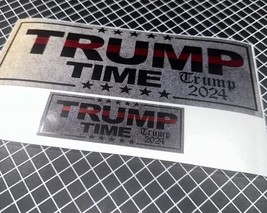 Trump 2024 Sticker - TRUMP TIME BLACKOUT REFLECTIVE RED LINE Set of 2 - £10.11 GBP