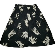 Alfred Dunner Cute Classy Skirt ~ Sz 12 ~ Black ~ Mid Calf ~ Elastic Waist - £10.60 GBP