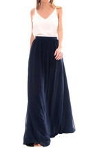 NAVY BLUE High Waisted Tulle Maxi Skirt Plus Size Bridesmaid Floor Length Skirt image 1
