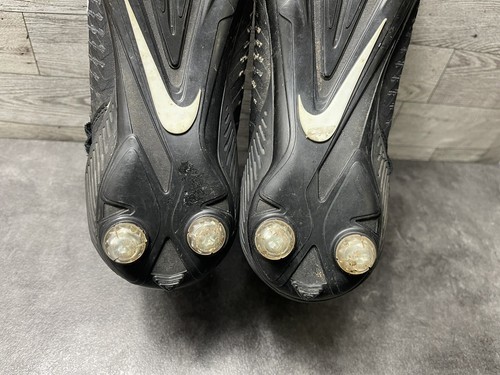 Nike Football Cleats Men 9M Alpha Menace Pro 2 Shoes Black Leather Mid Top Strap Item image 15