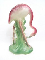 Vintage W. MADDUX CALIF MARK Art Deco Style Pottery Pink Flamingo Head D... - £54.30 GBP