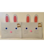 Easter Bunny Rabbit Felt Envelope Pouch ~ Lot of 2 White Color Easter Tr... - £4.67 GBP