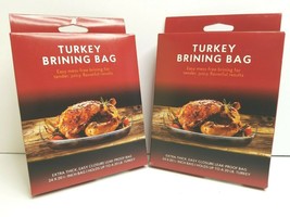 2 Turkey Brining Bag HIC Flavor Up To 20 Lb Holiday Thanksgiving Hot Dinner Bird - £14.21 GBP