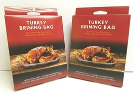 2 Turkey Brining Bag HIC Flavor Up To 20 Lb Holiday Thanksgiving Hot Dinner Bird - £14.46 GBP