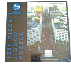 Marathon Runners Downtown Cityscape 1500 Piece Jigsaw Puzzle - $13.86