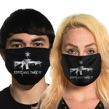 Howitzer Come And Take It Rifle USA Military Q Face Mask Black Washable Reusable - £9.48 GBP