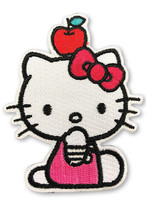 Hello Kitty Apple on Head Iron Sew on Patch Licensed NEW - $7.66