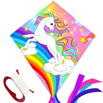 Unicorn Kite For Kids Easy To Fly Large Kids Kite - Kites For Kids And Adults Ea - £25.30 GBP