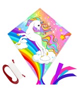 Unicorn Kite For Kids Easy To Fly Large Kids Kite - Kites For Kids And A... - £25.30 GBP