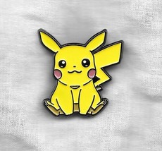 Pokemon Anime Pikachu Sitting Die-Cut Figure Enamel Metal Pin NEW UNUSED - £7.78 GBP