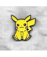 Pokemon Anime Pikachu Sitting Die-Cut Figure Enamel Metal Pin NEW UNUSED - £7.65 GBP