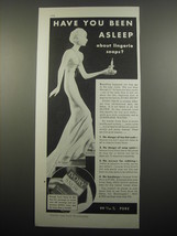 1933 Ivory Snow Detergent Ad - Have you been asleep about lingerie soaps? - £14.48 GBP