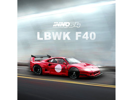 LBWK (Liberty Walk) F40 Red with Graphics 1/64 Diecast Model Car by Inno Models - £30.82 GBP
