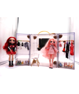 Rainbow High Deluxe Fashion Closet Clear Fashion Storage w Lock Dolls  Ruby Bell - $57.42