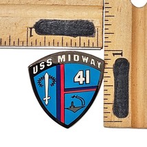 U.S. Navy USS Midway CV-41 Pinback - Aircraft Carrier Tip of Sword Insignia Pin - £5.49 GBP