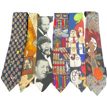 Lot vintage novelity mens ties Looney Tunes Three stooges Dilbert Law Halloween - £20.14 GBP