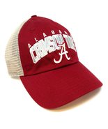 Alabama Crimson Tide Falcon Curved Bill Burgundy &amp; Tan Mesh Trucker Snap... - £19.24 GBP