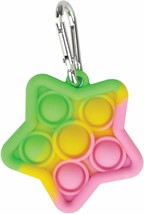 Fidget Toy Push Pop Stress Relief Toy w/Snap Hook Portable Keychain Rain... - $9.89