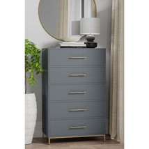 Aspen Five Drawer Chest, Slate Gray - $18,001.40 MXN