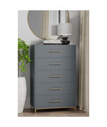Aspen Five Drawer Chest, Slate Gray - $17,652.82 MXN