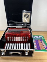 Hohner Hohnica Red Piano Accordion 12 Bass 25 keys with Hardshell Case, ... - $417.99