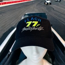 Flach Attack 77F Motorsports Black Embroidered Flexfit Baseball Hat S-M ... - $24.74