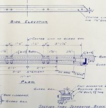 1947 Railroad Bangor Aroostook 100 LB Guard Rail Blueprint F5 Trains DWDD15 - $40.50