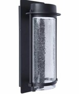Lutec Outdoor Wall Sconce, Porch LED Light Fixture Bubble Glass Black NEW - $14.84