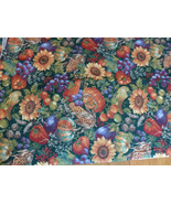 Fall Print Heavier weight Fabric Vegetables Fruit by Kesslers Concord 45... - $115.31 CAD