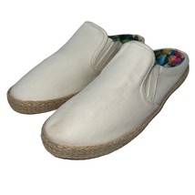 Tommy Bahama Shoes Womens 7.5 Cream Tropical Espadrilles Slides Mules Sneakers - $55.98