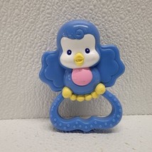 2005 Fisher Price Mattel Plastic Blue Bird Baby Rattle Toy Ring - $24.65