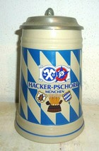 Hacker Pschorr Brau Munich lidded German Beer Stein - £15.94 GBP