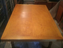 Vtg Large Danersk Wood Dining Table Draw Leaf Fold Up Easy Removal Retro - $999.99