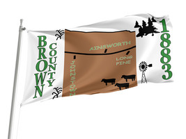Brown County, Nebraska  Flag,Size -3x5Ft / 90x150cm, Garden flags - $29.80