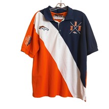 Denver Broncos NFL Team Apparel Rugby Klew Polo Shirt XL Colorblock Orange - $23.82