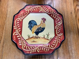 Vintage Large Rooster Decorative Plate Platter Ceramic - £7.62 GBP