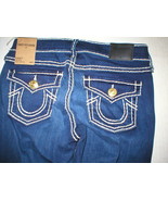 New Womens True Religion Brand Jeans Skinny Blue 24 NWT USA Super T Casey White  - $673.20