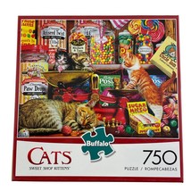 Buffalo Jigsaw Puzzle Cats Sweet Shop Kittens Candy Theme 750 Pieces - $22.23