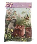 Spring Easter Garden Yard Flag Banner 12x18 Bunny Bunnies Butterfiles Fl... - £17.08 GBP