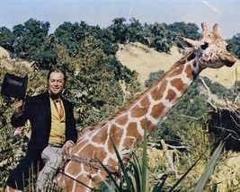 Rex Harrison rides giraffe Doctor Doolittle 8x10 inch photo - £7.51 GBP