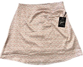 Japna Women&#39;s Mini Skirt Floral Lined w/ Front Ruch Detail, Zipper Back Size M - £15.81 GBP