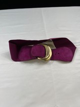 Vintage Express Womens Purple Leather Belt SKU 7548 Size M - £23.48 GBP