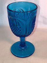 Teal Six Inch Goblet Depression Glass Mint - £15.92 GBP