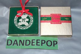 Vintage Lenox Yuletide Teddy Bear Christmas Holiday Ornament In Box - £19.56 GBP