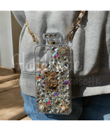 Handmade Crossbody Chain Ring Stand Crystal Case For iPhone 13 14 15 16 ... - $45.00