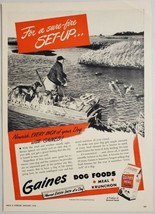 1948 Print Ad Gaines Dog Meal Food Duck Hunter, Dog, Decoys  - £13.22 GBP